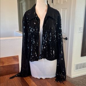 Sequin Black Blazer Jacket
